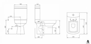 Унитаз напольный Kale Babel 310200100022 с крышкой сиденьем микролифт