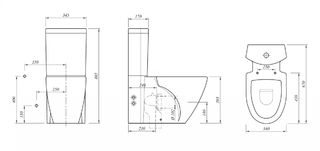 Унитаз напольный Kale Stil 310200100012 с крышкой- сиденьем микролифт