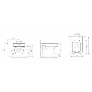 Унитаз подвесной Kale Basics 310200100067 с крышкой-сиденьем микролифт 310200700011