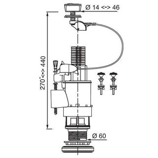 Механизм слива Creavit IT5030.00