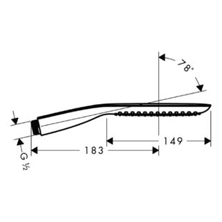 Ручной душ Hansgrohe PuraVida 120 Baton 1 jet 28558400