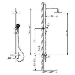 Душевая система Timo Termo SX-1050