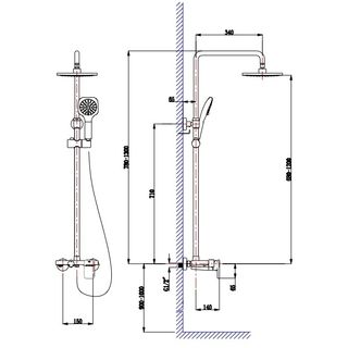 Душевая система Timo Lotta-Thermo SX-2610