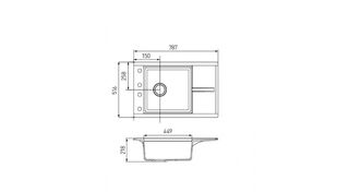 Кухонная мойка Акватон Делия 78 1A715132DE260 (латте)