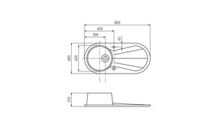 Кухонная мойка Акватон Паола 1A714032PA210 (графит)