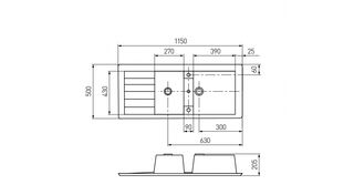 Кухонная мойка Акватон Торина 1A712032TR210 (графит)