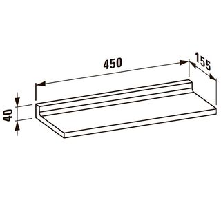 Настенная полочка Laufen Kartell 3.8533.0.084.000.1