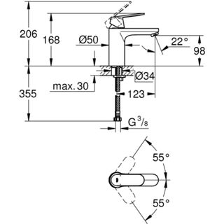 Смеситель для раковины Grohe Eurosmart Cosmopolitan 23327KW0