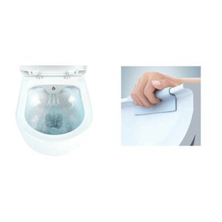 Унитаз подвесной Kale Idea 310200100074+310200700008 безободковый с тонким сиденьем микролифт