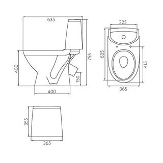 Унитаз напольный Kolo Runa (L89207000) (косой выпуск) с микролифтом
