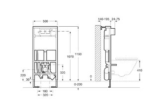 Инсталляция для подвесного унитаза Roca Duplo SMART WC (890090800)