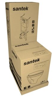 Инсталляция Santek ПЭК (1WH302464) в комплекте с унитазом Бореаль микролифт (клавиша белая)