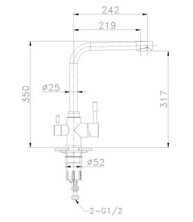 Смеситель для кухни Lemark Expert (LM5060S) нержавеющая сталь