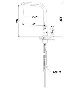 Смеситель для кухни Lemark Expert LM5075S нержавеющая сталь