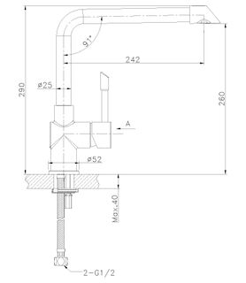 Смеситель для кухни Lemark Expert LM5074S нержавеющая сталь