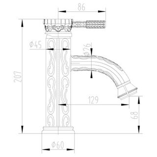 Смеситель для раковины Lemark Jasmine LM6606B (бронза)