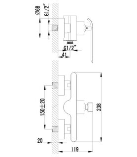 Смеситель для душа Lemark Melange LM4903CW