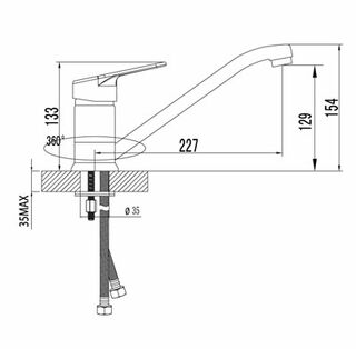 Смеситель для кухни Lemark Omega LM3104C