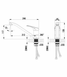 Смеситель для кухни Lemark Partner LM6554C