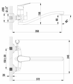 Смеситель для ванны Lemark Partner LM6553C