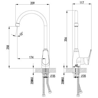 Смеситель для кухни Lemark Partner LM6555C