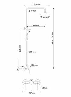Душевая система WasserKRAFT A12202