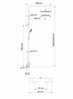 Душевая система WasserKRAFT (A13302) Termo