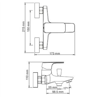 Смеситель для ванны WasserKRAFT Salm 2701