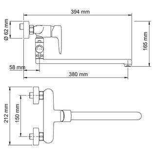 Смеситель для ванны и душа WasserKRAFT Vils 5602L