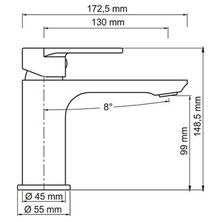 Смеситель для раковины WasserKRAFT Elbe 7400 (7403) чёрный