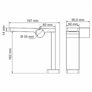 Смеситель для раковины WasserKRAFT Elbe 7400 (7410) чёрный