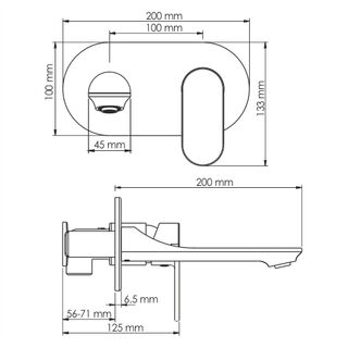 Смеситель для раковины WasserKRAFT Elbe 7400 (7430) чёрный