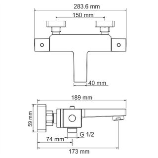 Смеситель для ванны WasserKRAFT АIme 1511 Thermo (термостат)