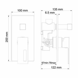Смеситель для ванны и душа WasserKRAFT Alme 1541