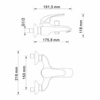 Смеситель для ванны WasserKRAFT Rossel 2801