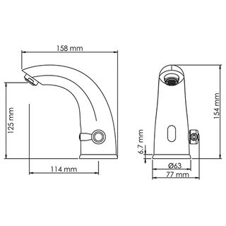 Смеситель для раковины WasserKRAFT Rossel 2813 (сенсорный)