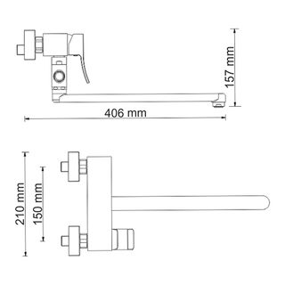 Смеситель для ванны WasserKRAFT Exter 1602L