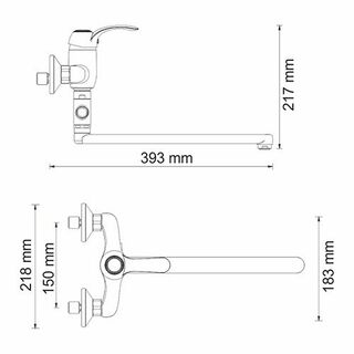Смеситель для ванны WasserKRAFT Isar 1302L