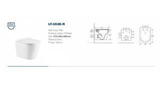 Унитаз подвесной Azario Teramo AZ-0053 (безободковый, микролифт)