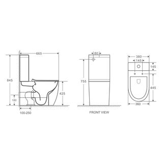 Унитаз напольный Azario Grado AZ-2141 (безободковый, микролифт)