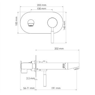 Смеситель для раковины WasserKRAFT Main 4130 встраиваемый