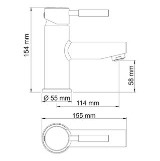 Смеситель для раковины WasserKRAFT Wern 4203 матовый хром