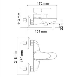 Смеситель для ванны WasserKRAFT Leine 3501