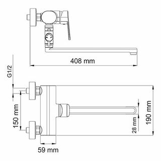 Смеситель для ванны WasserKRAFT Donau 5302L