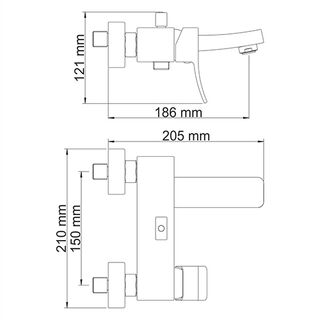 Смеситель для ванны WasserKRAFT Aller 1061 WHITE