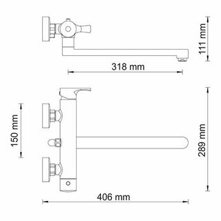Смеситель для ванны WasserKRAFT Berkel 4802L