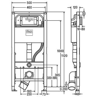 Инсталляция для подвесного унитаза Viega Prevista Dry 771997