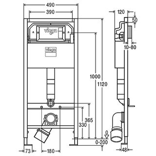 Инсталляция для подвесного унитаза Viega Prevista Dry 771973