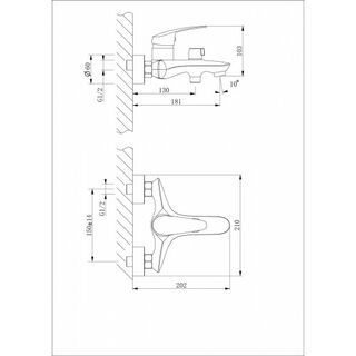 Смеситель для ванны Lemark Linara LM0414C