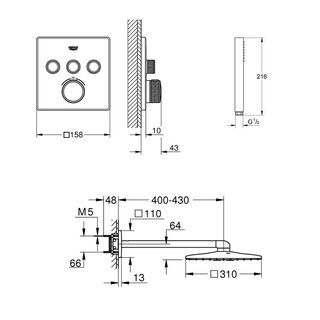 Душевая система Grohe Rainshower SmartActive Cube (34706000)